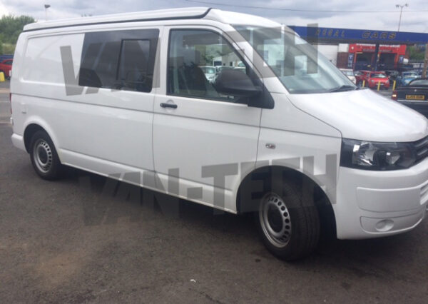 Calibre Exile White And Silver Alloy Wheels Fitted To A Vw Transporter