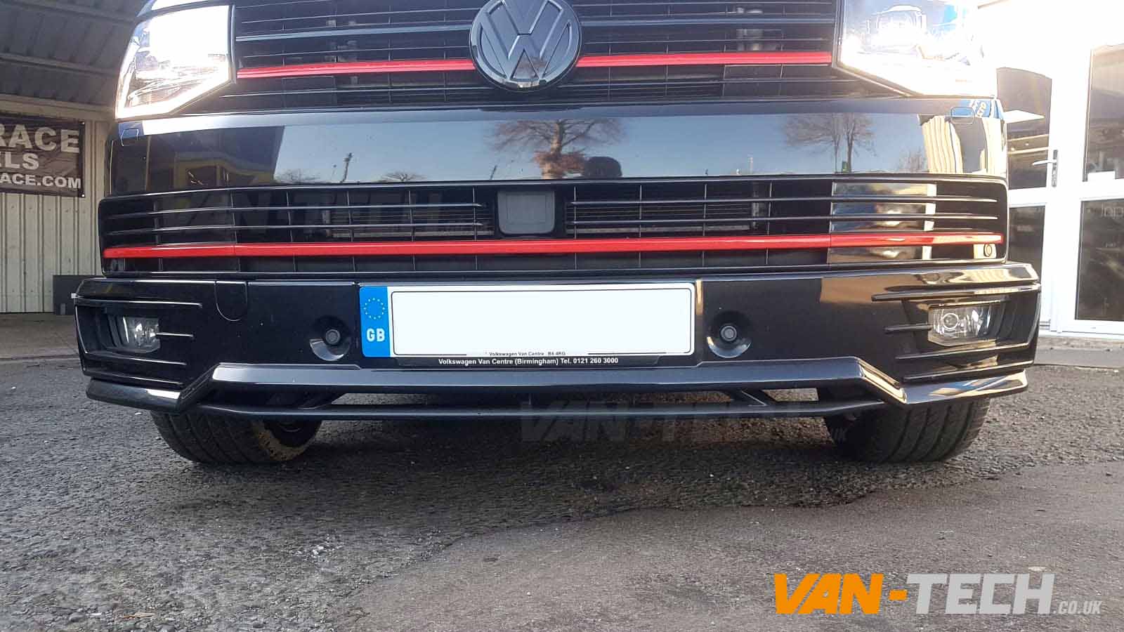 Vw Transporter T Fitted With Van Tech Black Badged Grille Red Trim