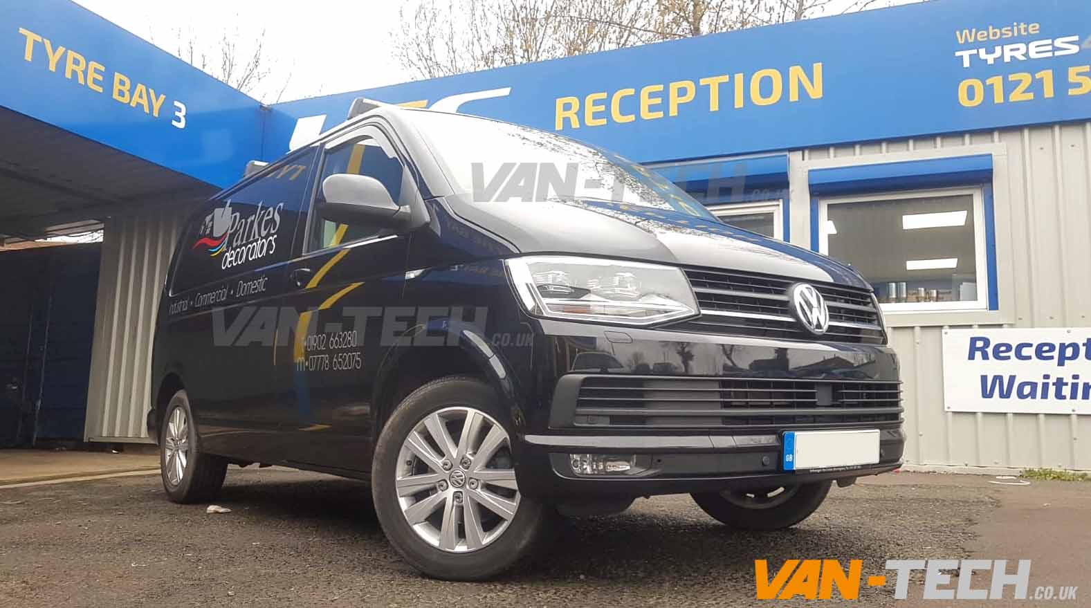 Vw Transporter T Fitted With Van Tech Black Badged Grille Red Trim