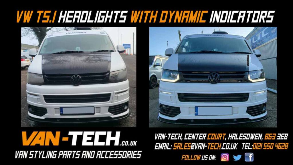 Vw Transporter T Light Bar Headlights Dynamic Indicators