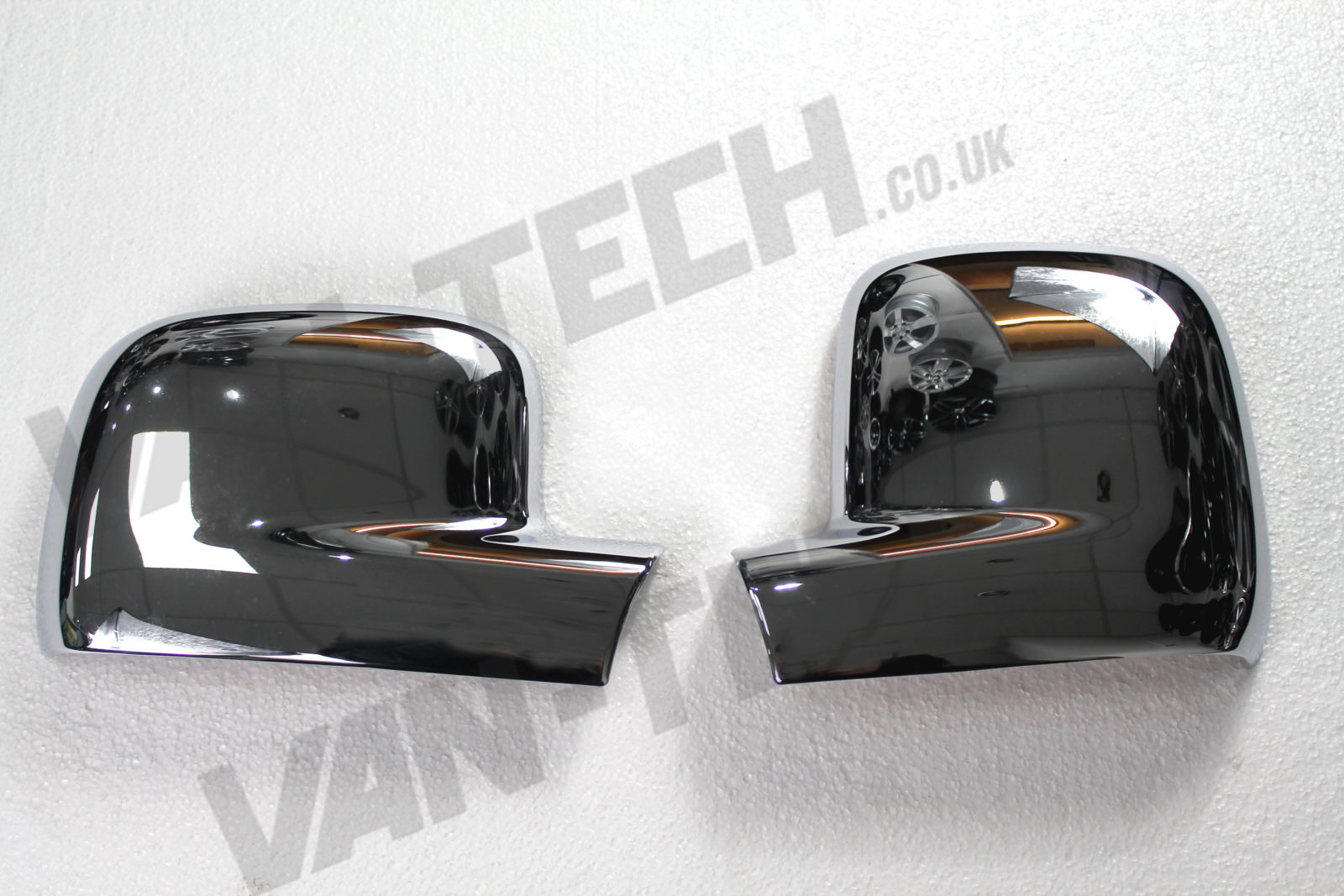 VW T5 Chromed Plastic Wing Mirror Covers 2003 2010 VanTech