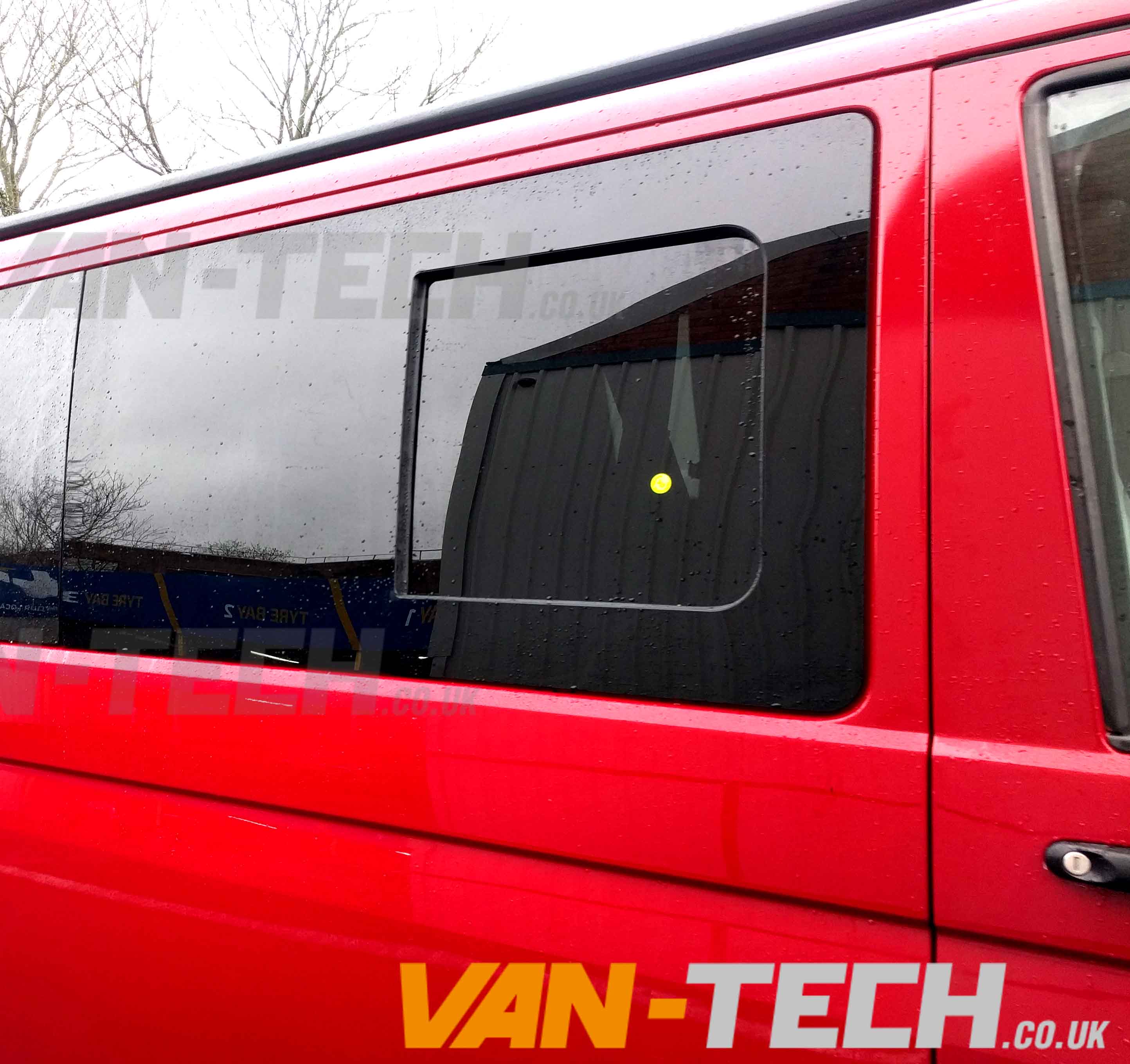 Vw T5 T51 Privacy Glass Tinted Windows 1 X Drivers Slider 1 X Fixed Passengers Van Tech 6107