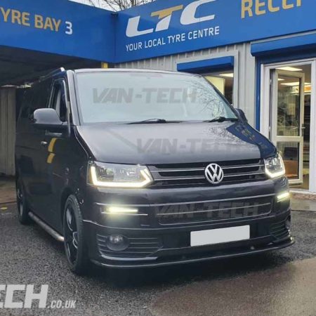 VW Transporter T5.1 fitted with our new Rear Bumper Styling kit and Light Bar Headlights