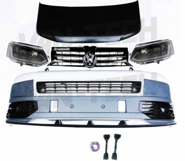 VW Transporter T5 to T5.1 Front End Conversion Kit includes Light Bar / Lower Splitter - Blanking Plates