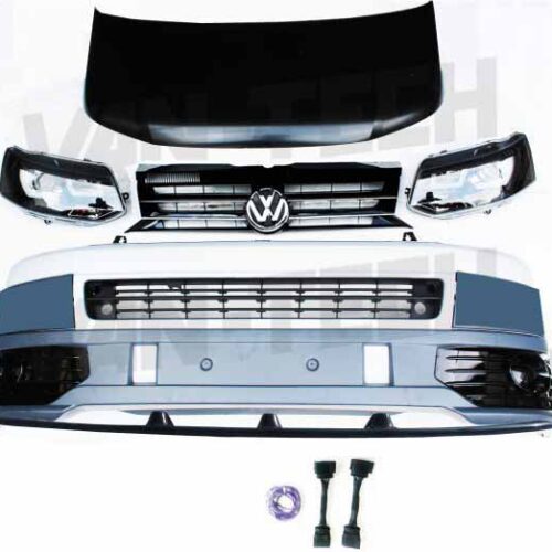 VW Transporter T5 to T5.1 Front End Conversion Styling Pack includes Wiring Kit / Lower Splitter