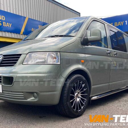 VW Transporter T5 Wolfrace Aero Wheels 18" and Stainless Steel Sportline Side Bars