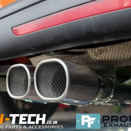 Proflow Custom Exhaust VW T5 Middle and Rear, One Box with Twin Tailpipe made from Stainless Steel