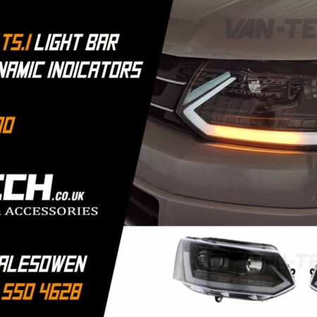 VW Transporter T5.1 Light Bar Headlights Dynamic Indicators