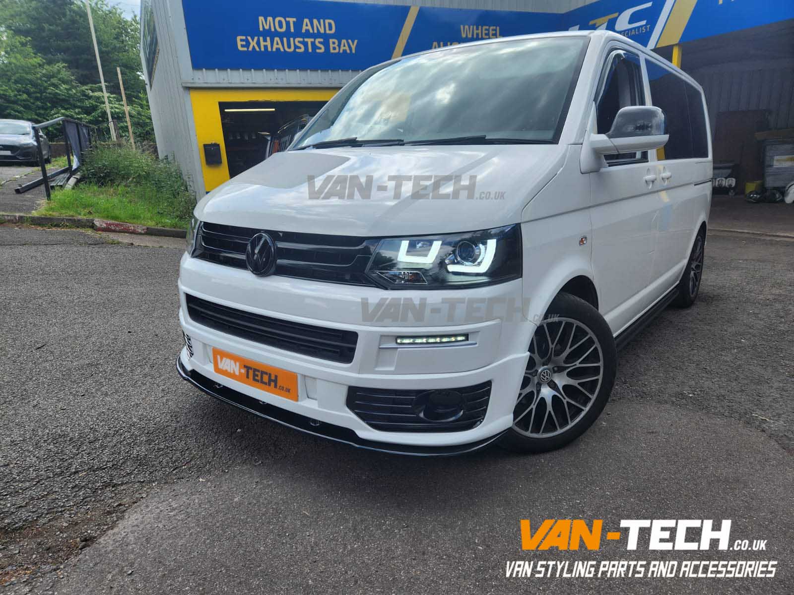 VW Transporter T5.1 Front End Upgrade Parts - Grille, Sportline Lower Bumper, DRL's, Headlights and Lower Splitter