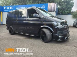 VW Transporter T6 Parts and Accessories - Sportline Bumper, Lower Splitter, Bumper Protector and Black Side Bars