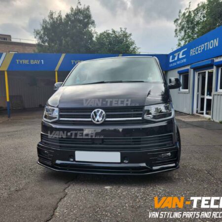 VW Transporter T6 Parts and Accessories - Sportline Bumper, Lower Splitter, Bumper Protector and Black Side Bars