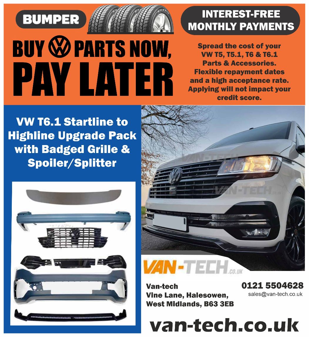 INTEREST-FREE PAYMENTS on Van Parts, Accessories and fitting services