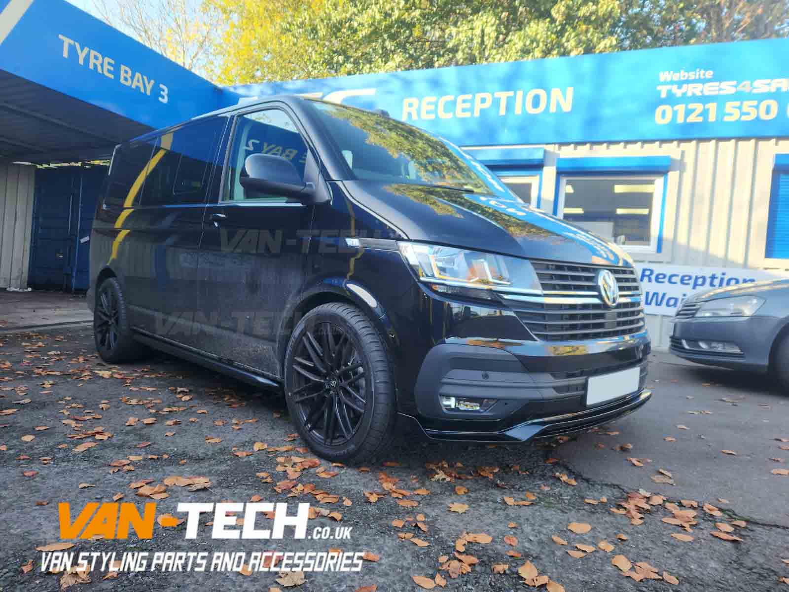 VW Transporter T6.1 Parts Upgrade - Side Bars, Lower Splitter, Lowering Springs and Rear Spoiler