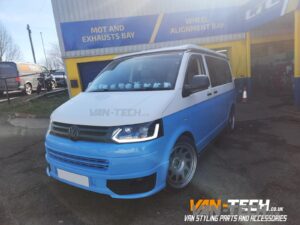 VW T5.1 Van Slam Coilover Lowering kit + Tracking, Light Bar Headlights, Wind Deflectors and Black Badged Grille